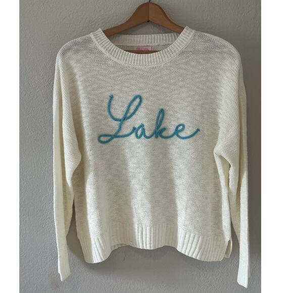 Women's Pink Lily Cream Lake Lightweight Summer Spring Sweater Size Small - Picture 1 of 5